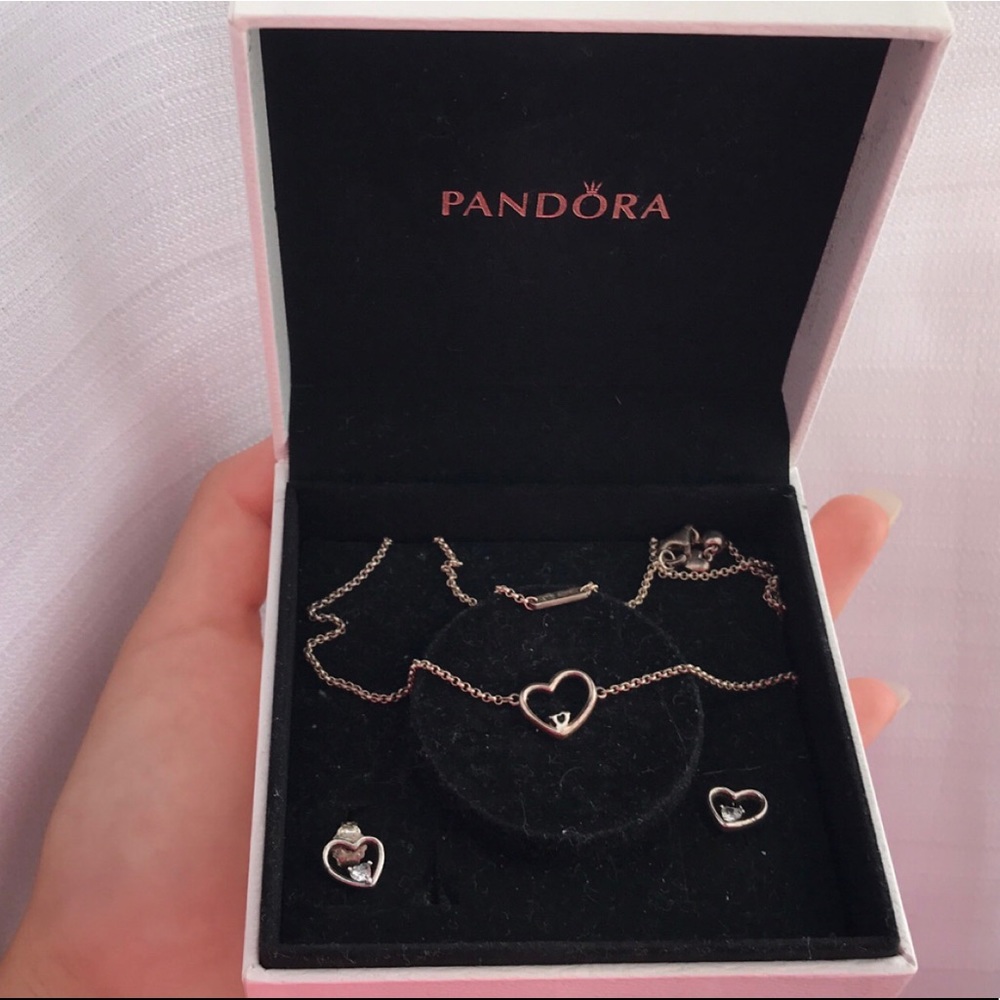 Pandora Necklace + Earrings - Picture 4 of 4